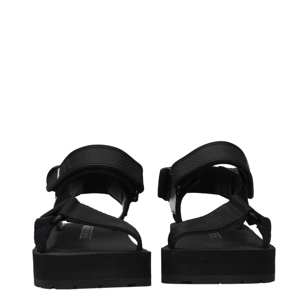 Prada Schwarze Sandalen aus Stoff