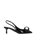 Prada Schwarze Leder-Stiletto-Sandalen