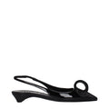 Prada Schwarze flache Sandalen aus Leder