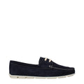 Prada Blaue Loafer aus Leder zum Hineinschlüpfen