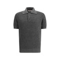 Brunello Cucinelli Grey Cotton Polo Shirt