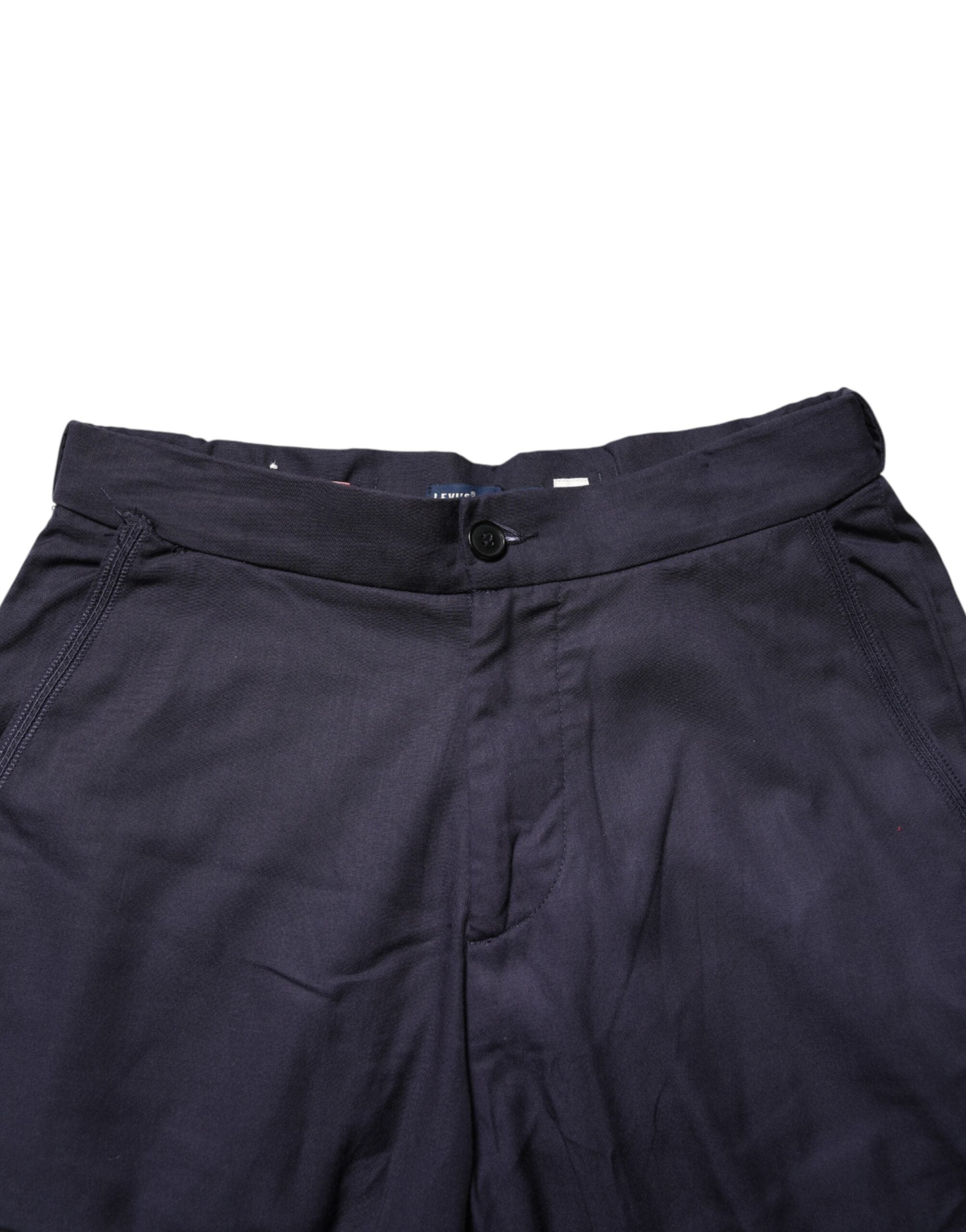 Levi's Navy Blue Straight High-Waist Chino Casual Trousers