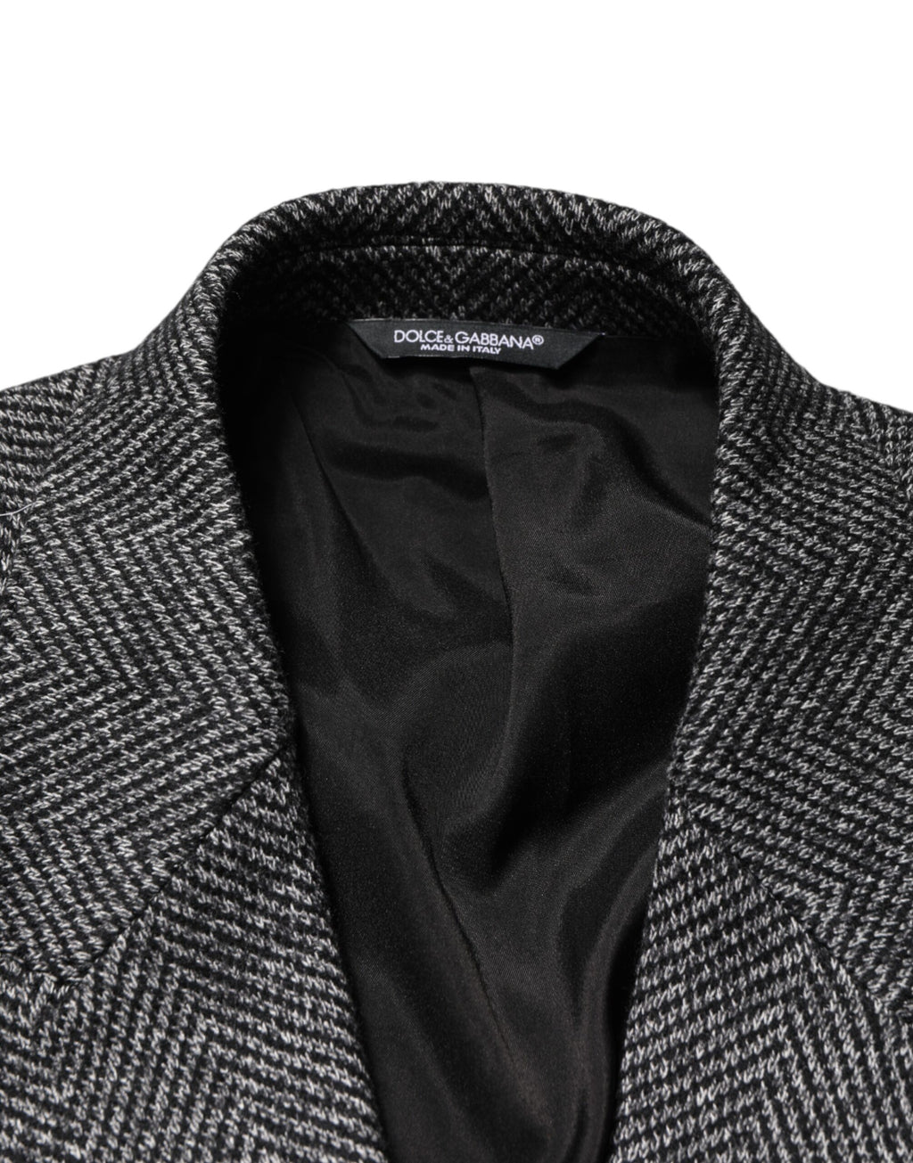 Dolce & Gabbana Grey Wool Blend Long Trench Coat Men's Jacket