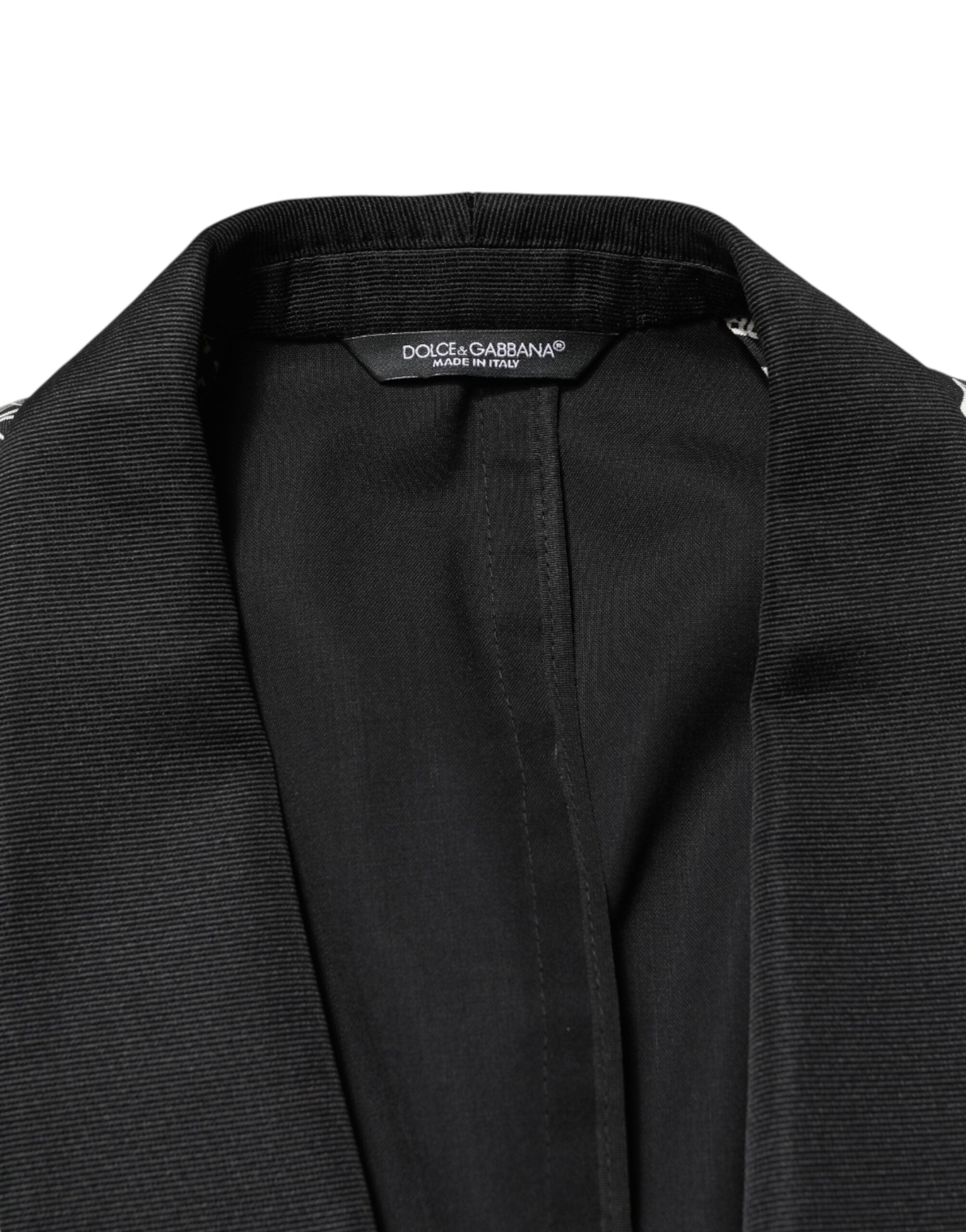 Dolce & Gabbana Black Jazz Club Silk Single-Breasted Blazer