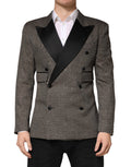 Dolce & Gabbana Grey Double-Breasted Blazer with 2 Buttons