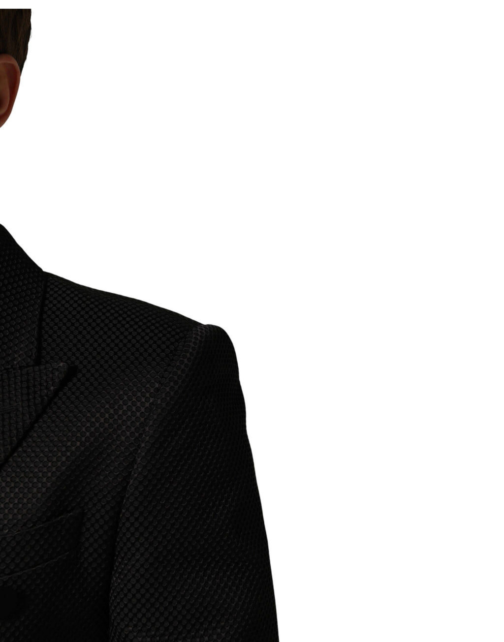 Dolce & Gabbana Black Cotton Double-Breasted 2-Button Blazer