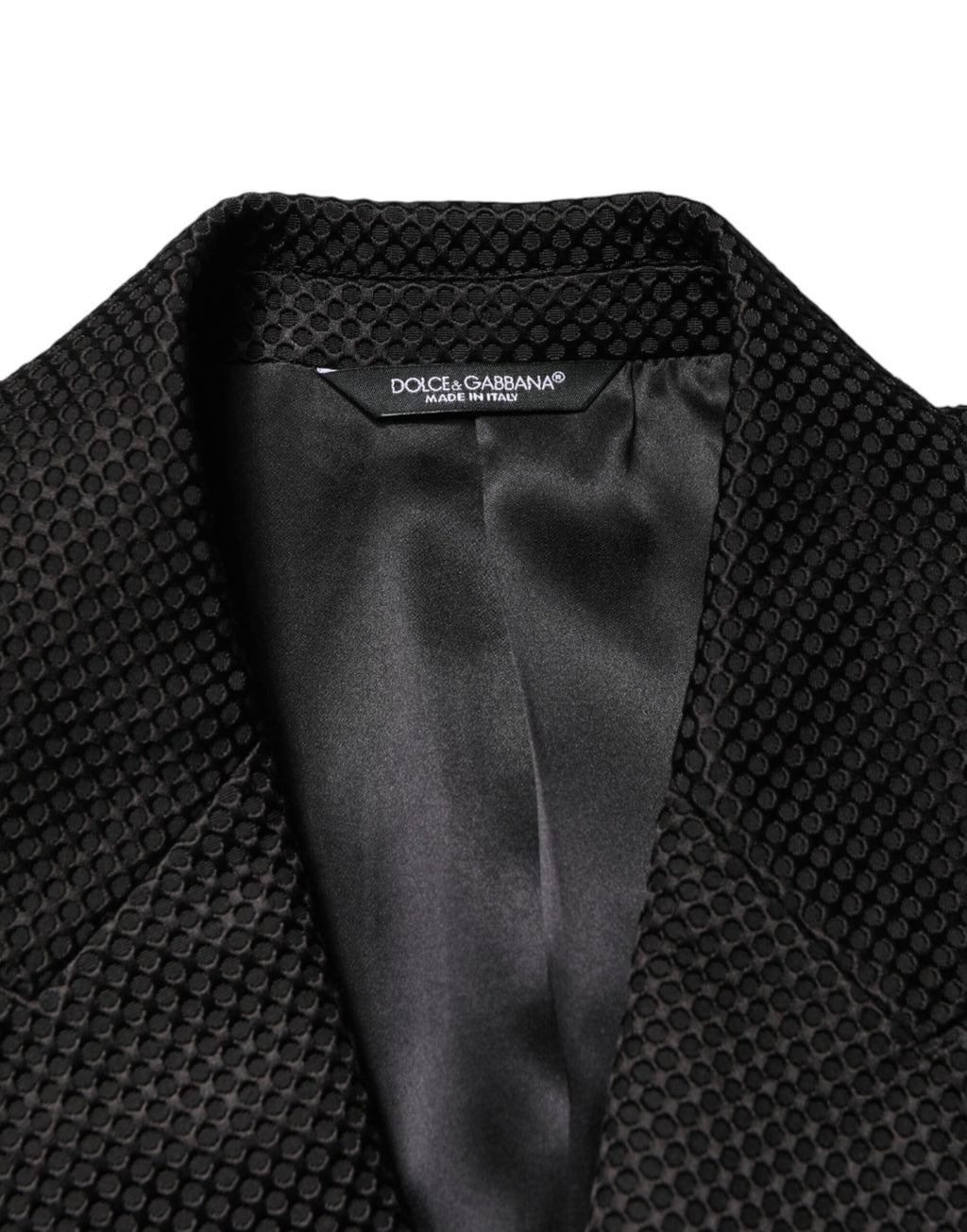 Dolce & Gabbana Black Cotton Double-Breasted 2-Button Blazer