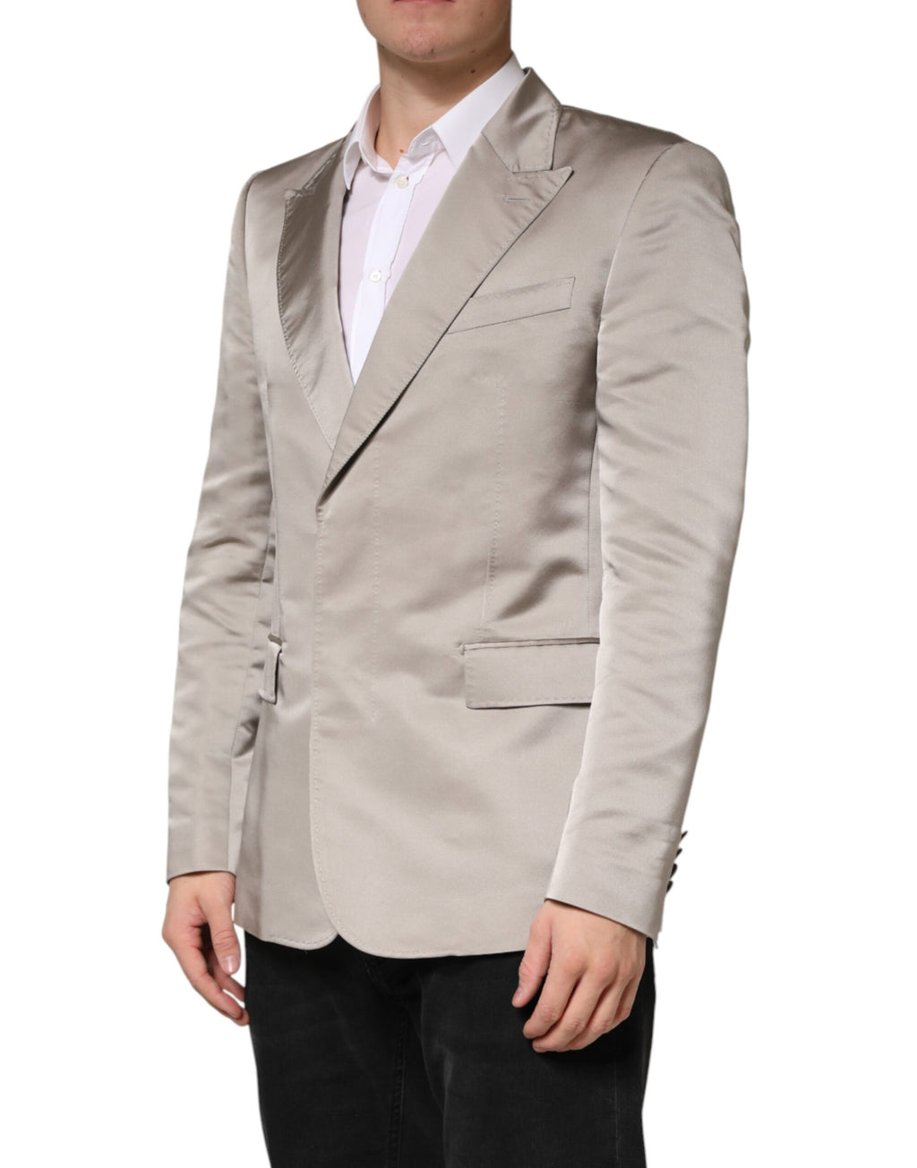 Dolce & Gabbana Men's Beige Silk Blazer