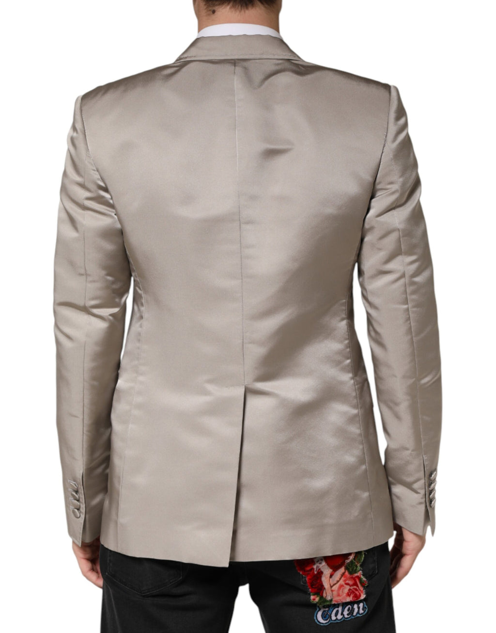 Dolce & Gabbana Men's Beige Silk Blazer