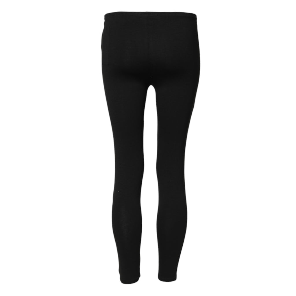 Alpha Massimo Rebecchi Schwarze Skinny Mid-Waist Leggings Hose Cropped