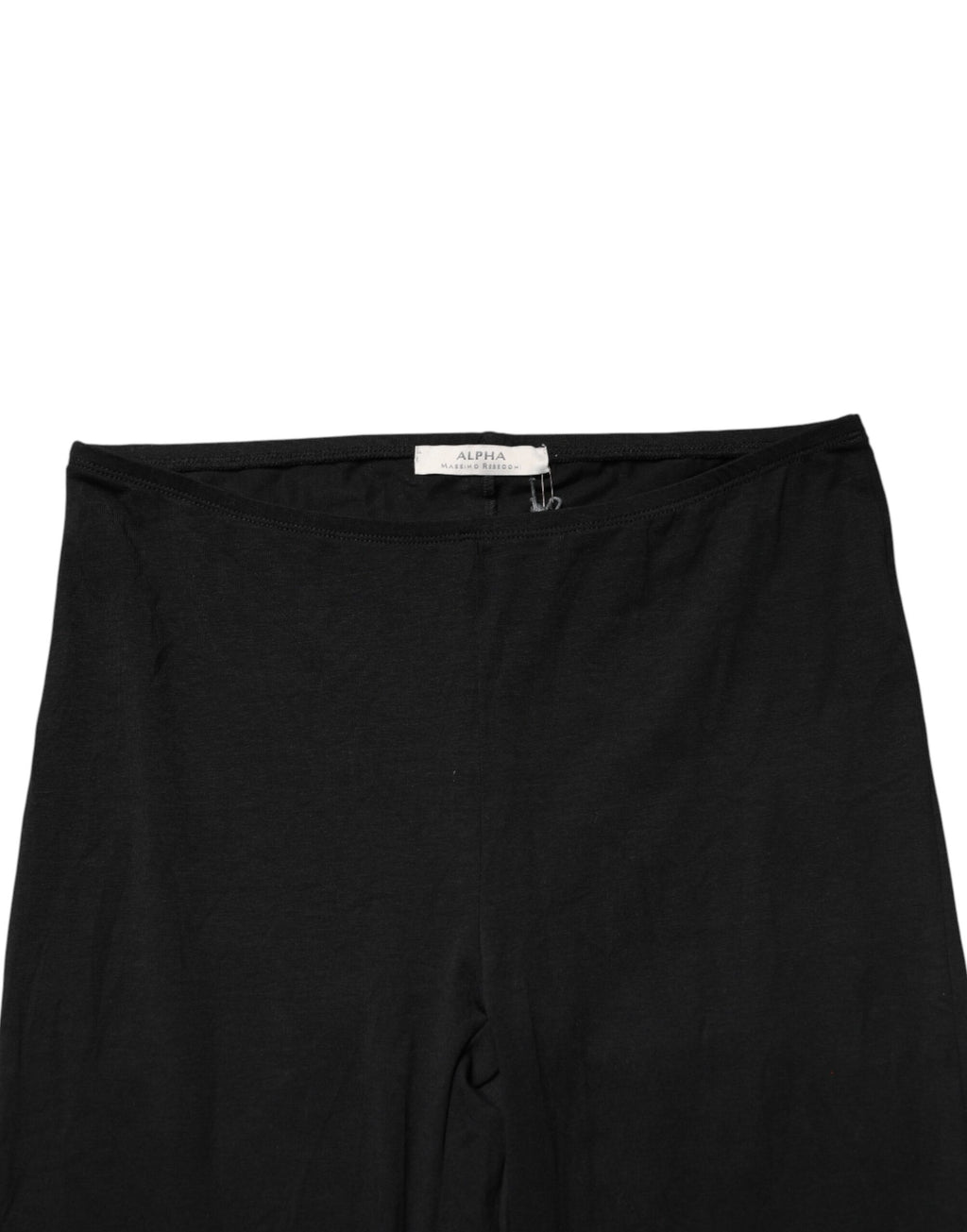 Alpha Massimo Rebecchi Schwarze Skinny Mid-Waist Leggings Hose Cropped