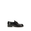Prada Schwarze "Bos Taurus" Kalbsleder Loafer zum Hineinschlüpfen
