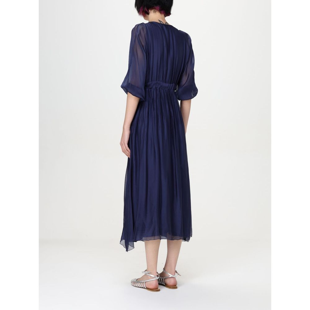 Kaos Two-Tone Silk Casual Dress