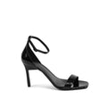 Calvin Klein Black Leather Stiletto Sandals