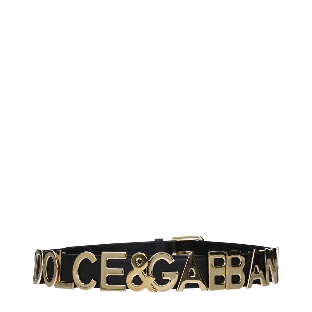 Dolce & Gabbana Schwarzer Ledergürtel Regular