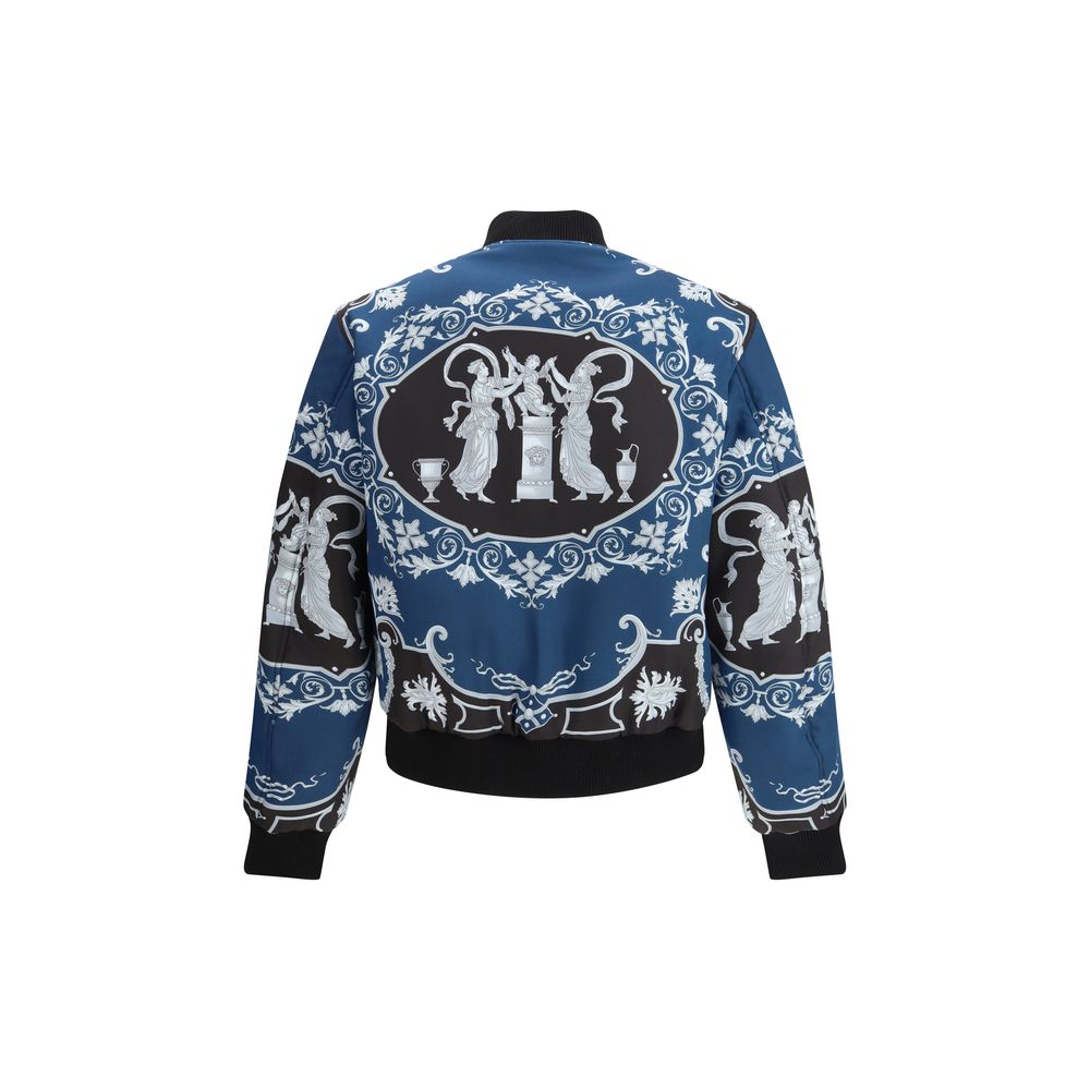 Versace Schwarzer Polyamid-Bomber