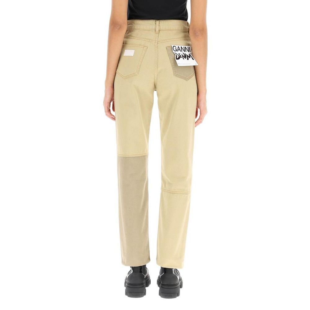Ganni Brown Cotton Denim Jeans