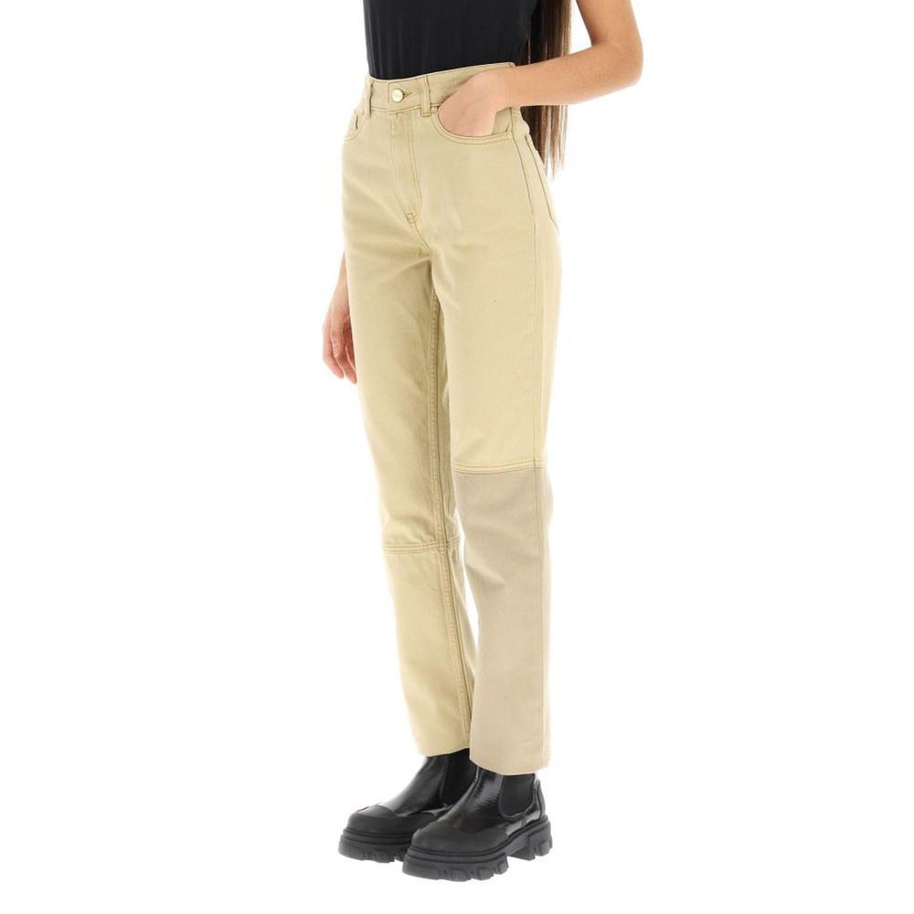 Ganni Brown Cotton Denim Jeans