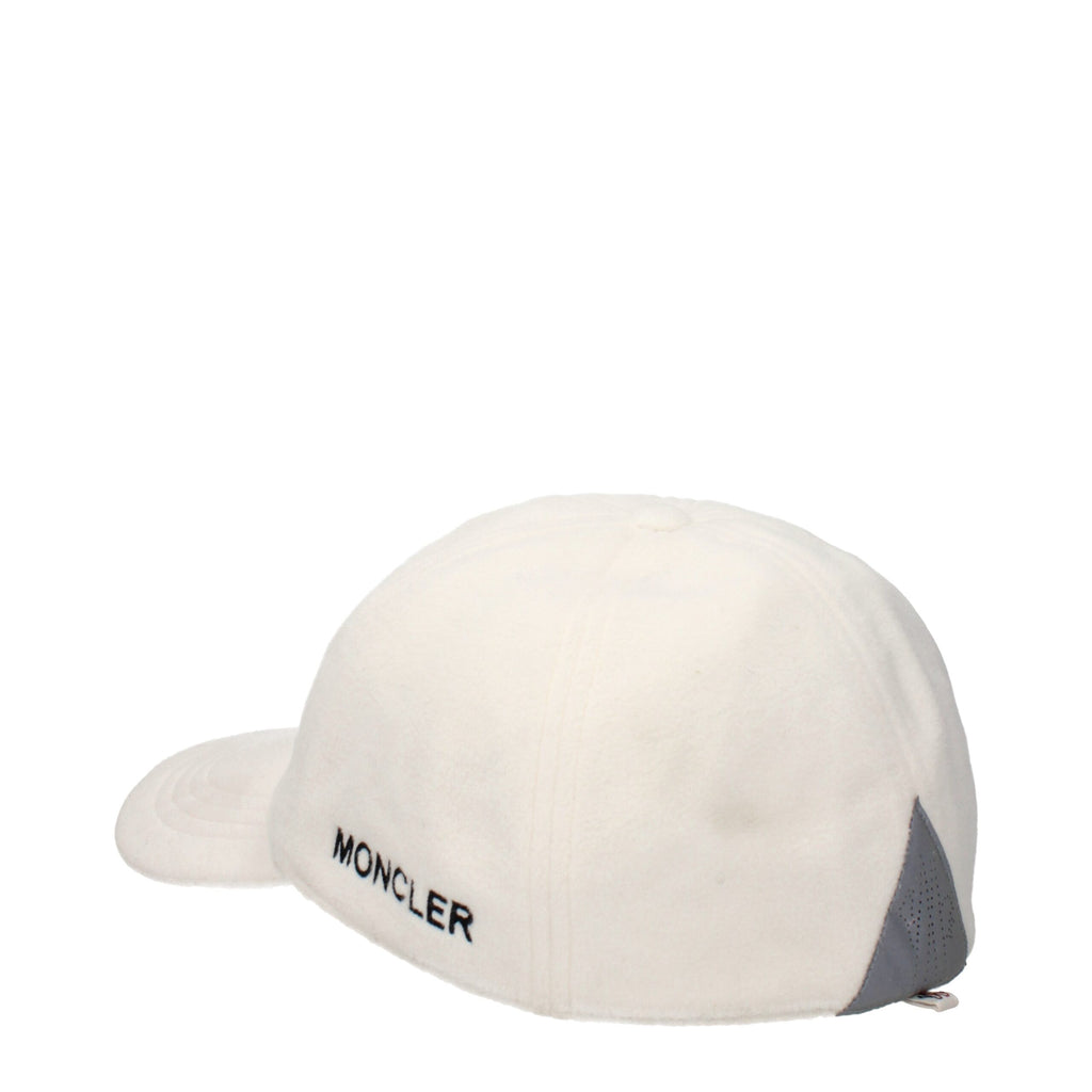 Moncler Weiße Polyester-Kappe (Baseball Cap)