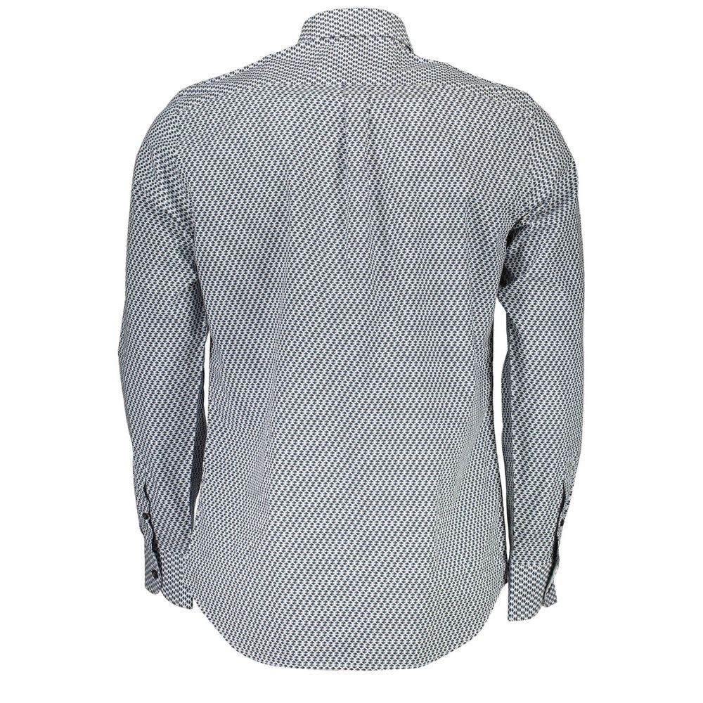 Harmont & Blaine Blaues Baumwollhemd mit Muster