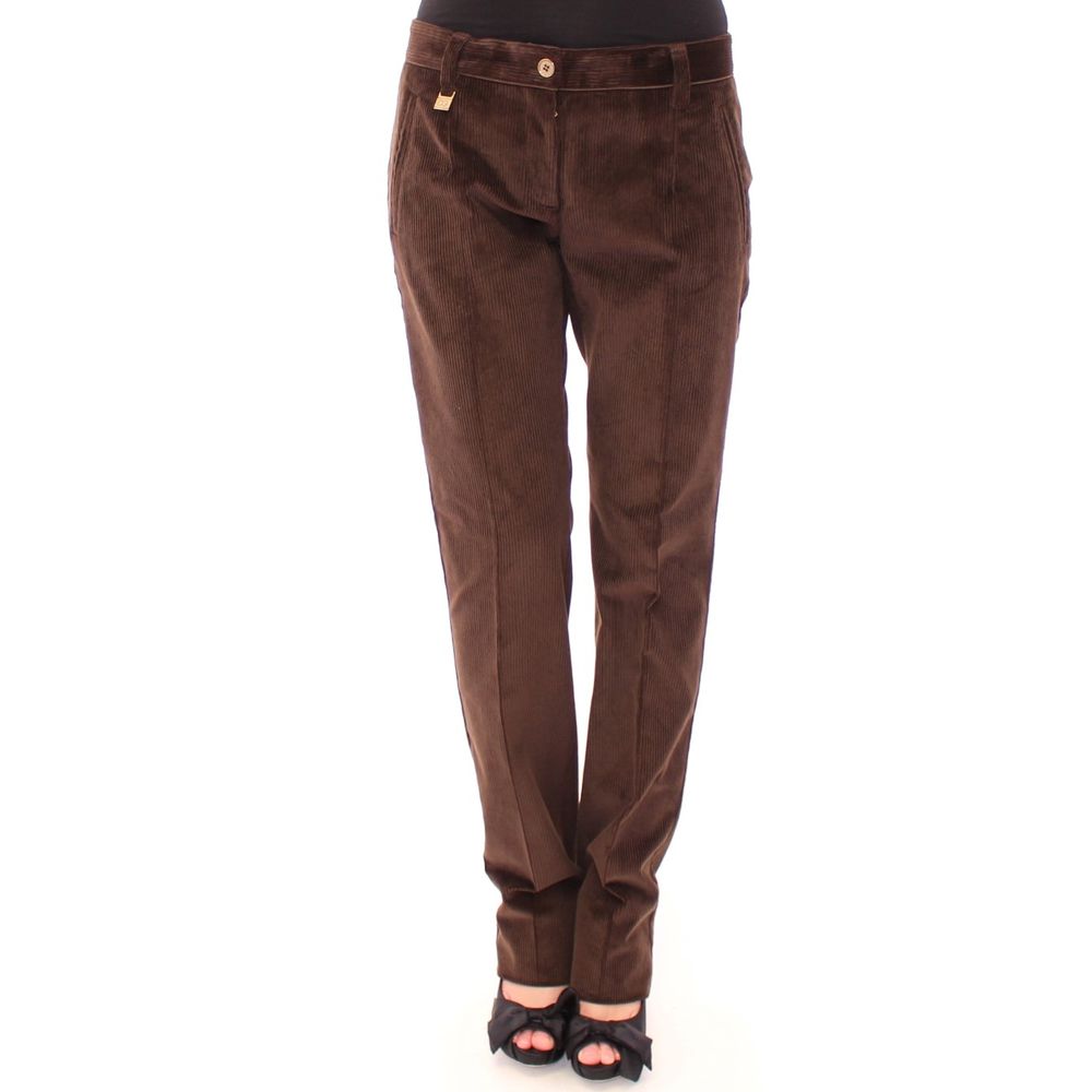 Dolce & Gabbana Braune Baumwoll-Freizeithose
