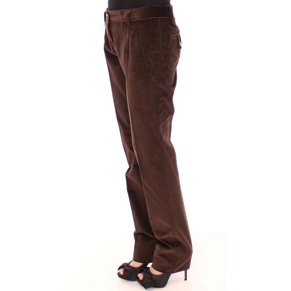Dolce & Gabbana Braune Baumwoll-Freizeithose
