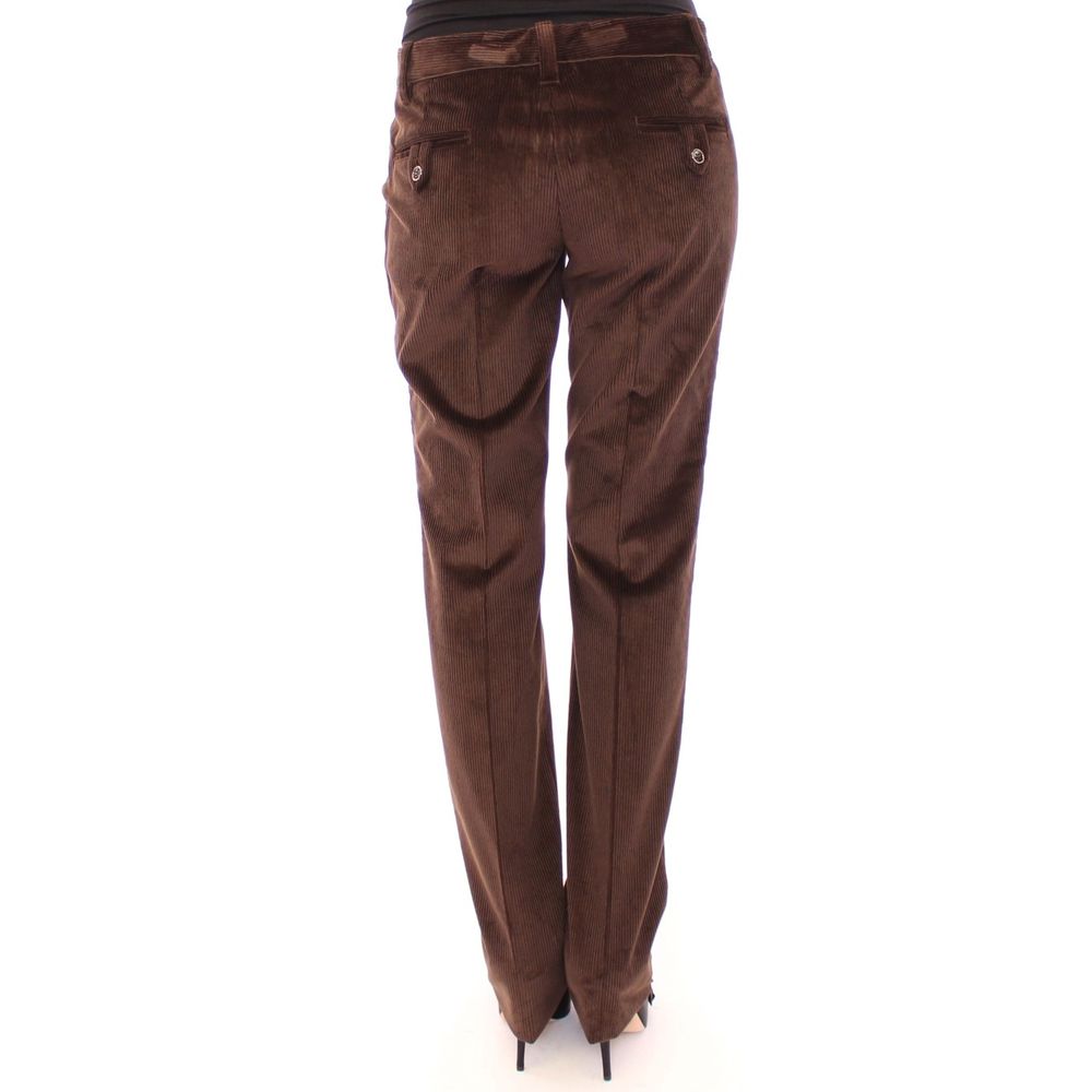 Dolce & Gabbana Braune Baumwoll-Freizeithose