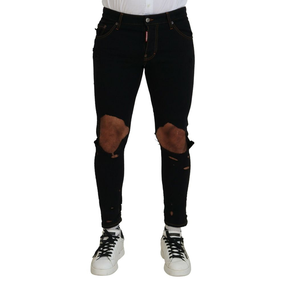 Dsquared² Black Cotton Skinny Jeans