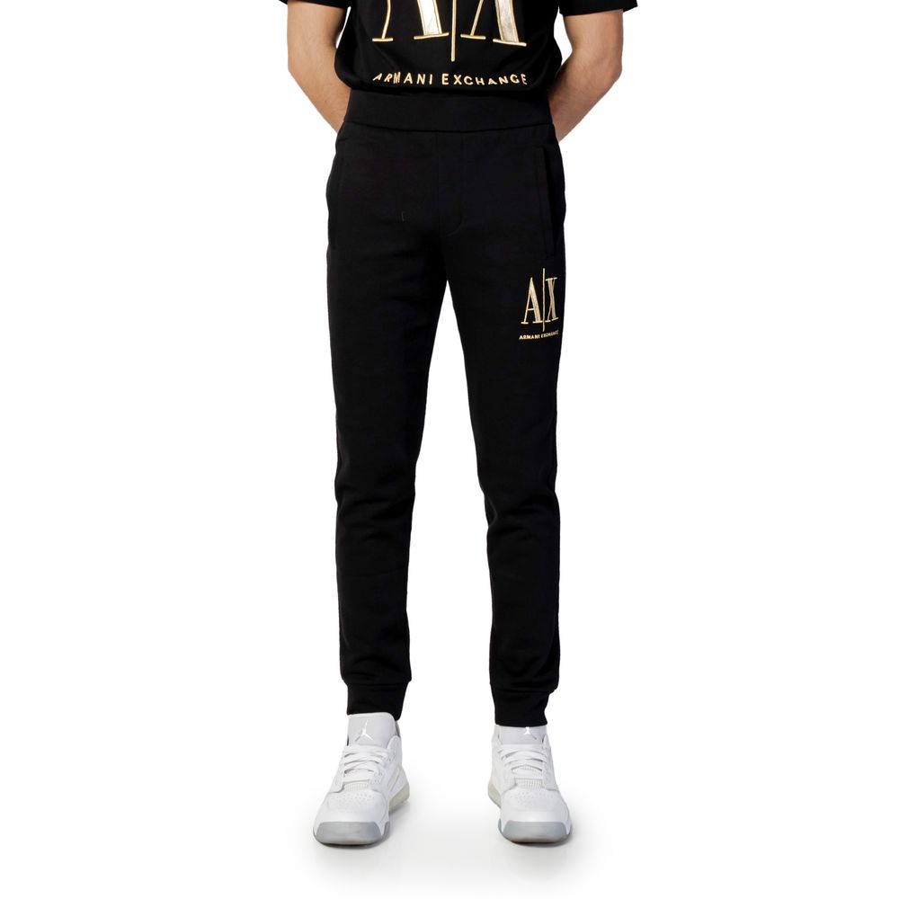 Armani Exchange Black Cotton Joggers