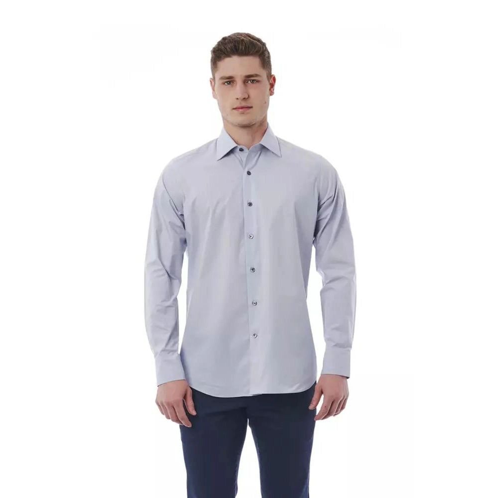 Bagutta Grey Cotton Shirt