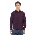 Baldinini Trend Bordeaux Baumwollhemd