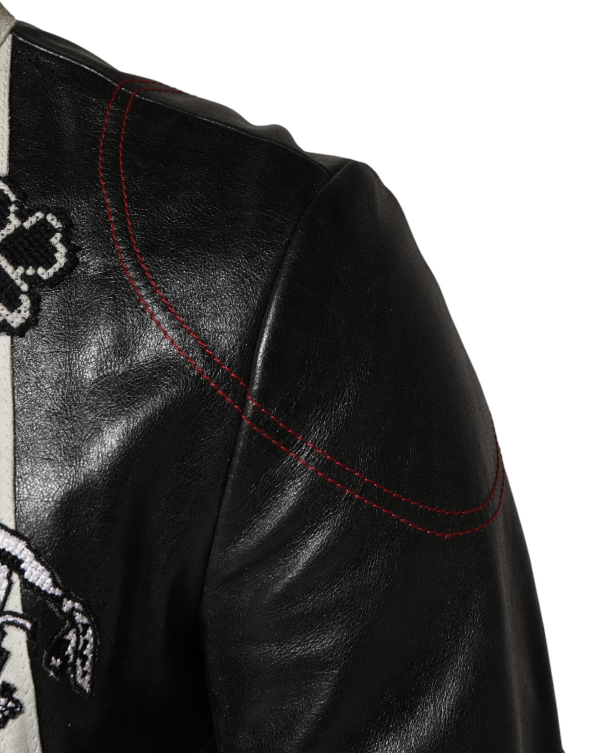 Dolce & Gabbana Multicolor Guns n' Roses Men's Full-Zip Biker Jacket