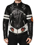 Dolce & Gabbana Black Guns n' Roses Full-Zip Men's Biker Jacket