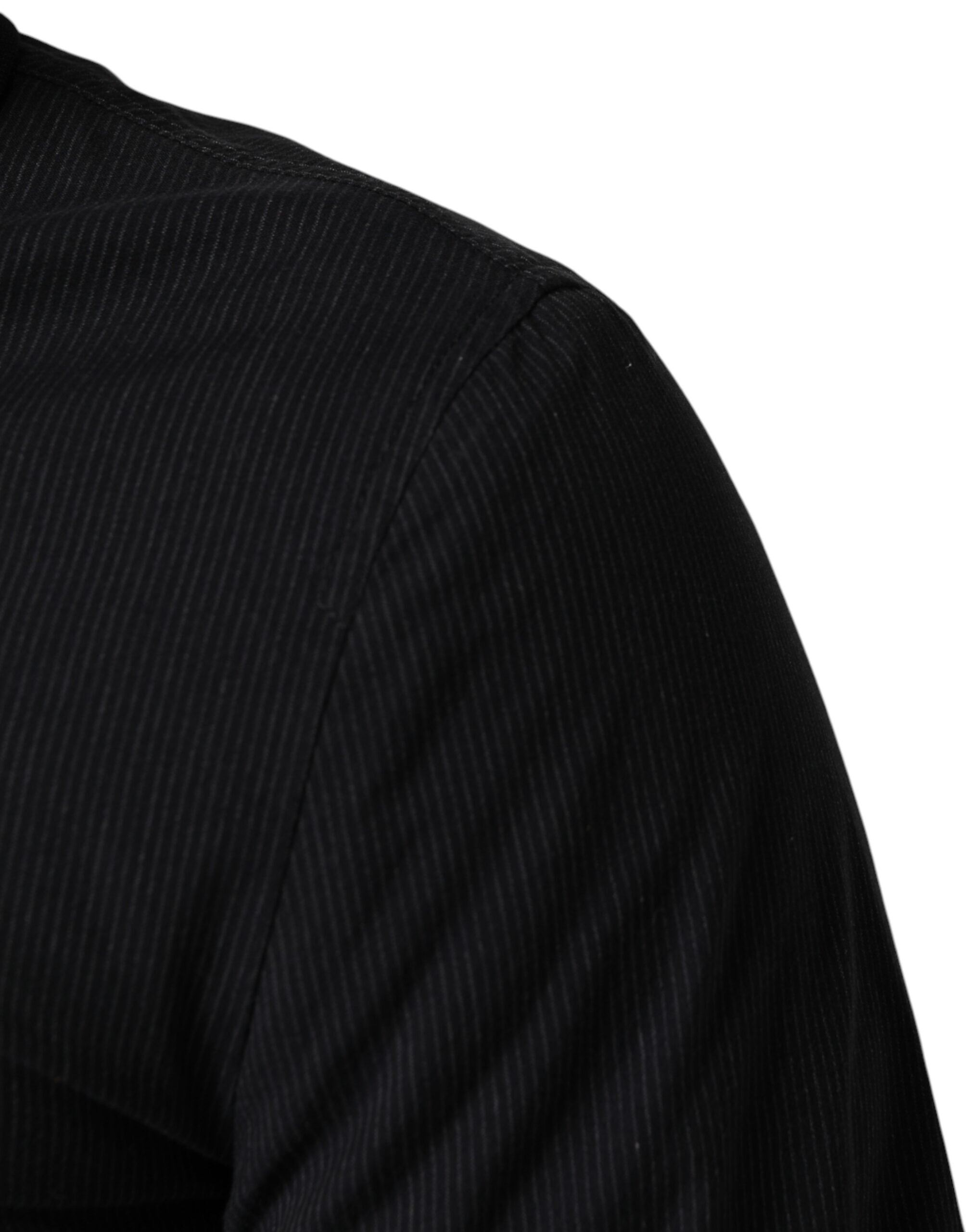 Dolce & Gabbana Men's Dark Blue Cotton Bomber Jacket with Full Zip