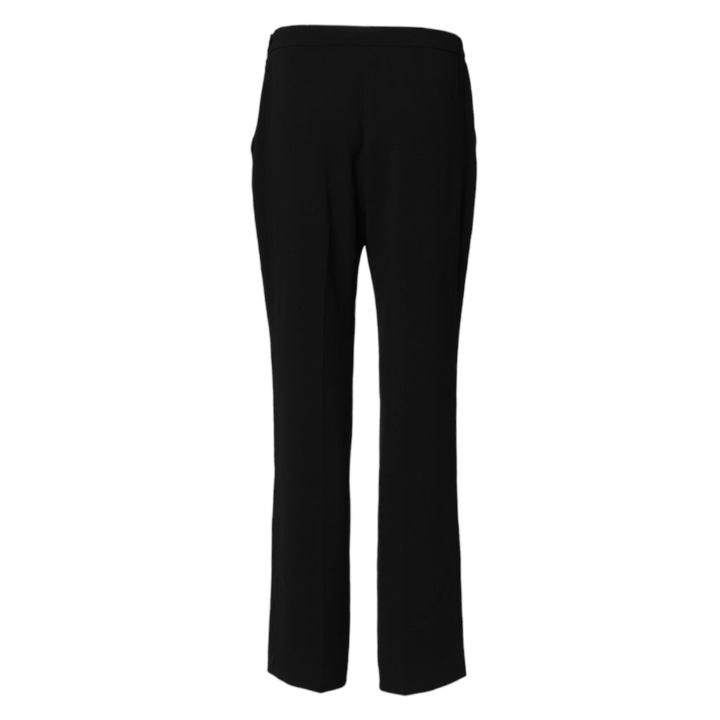 Aspesi Schwarze High Waist Straight Chino-Hose mit Reißverschluss