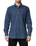 Orian 1968 Men's Shirt with Blue Buttons and Long Sleeves