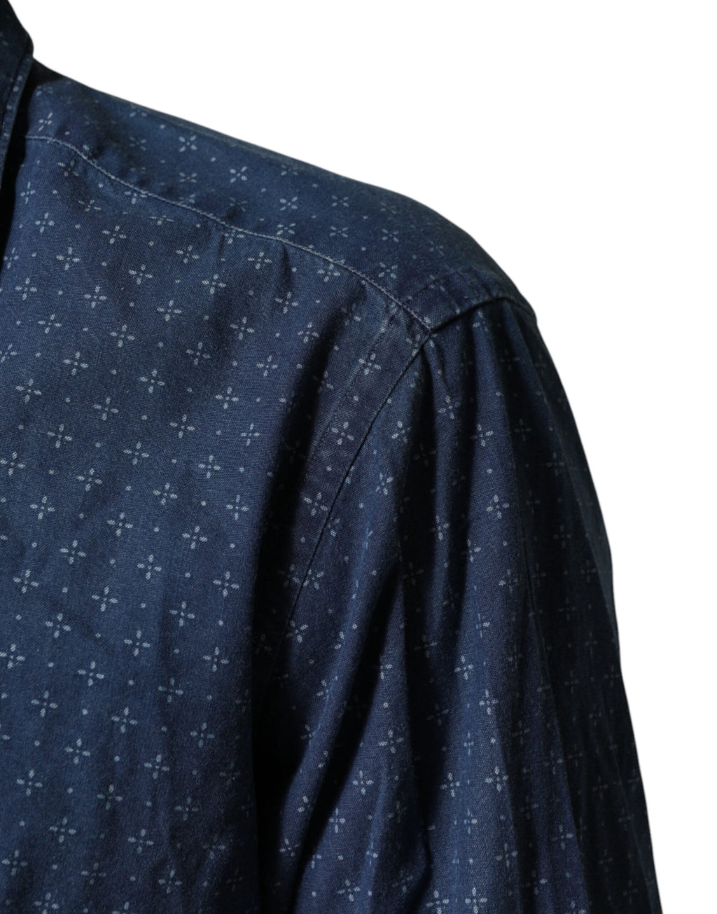 Orian 1968 Men's Shirt with Blue Buttons and Long Sleeves