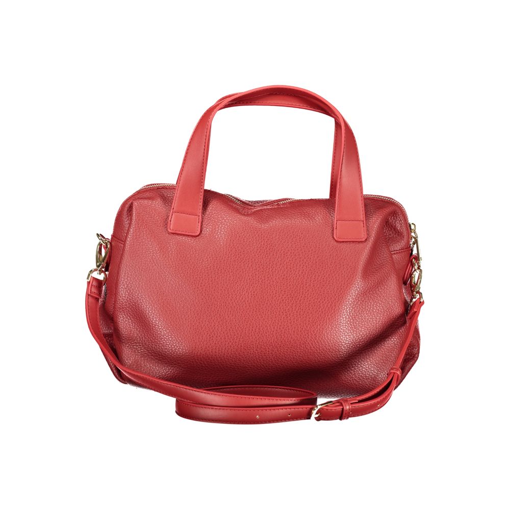 Mario Valentino Rote Damen-Handtasche aus Polyurethan