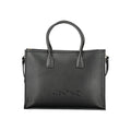 Mario Valentino Schwarze Damen-Handtasche aus Polyurethan