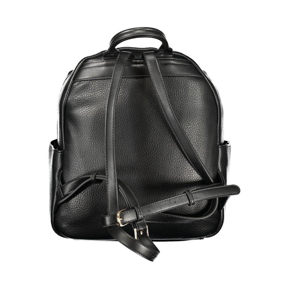 Mario Valentino Women's Black Polyurethane Backpack
