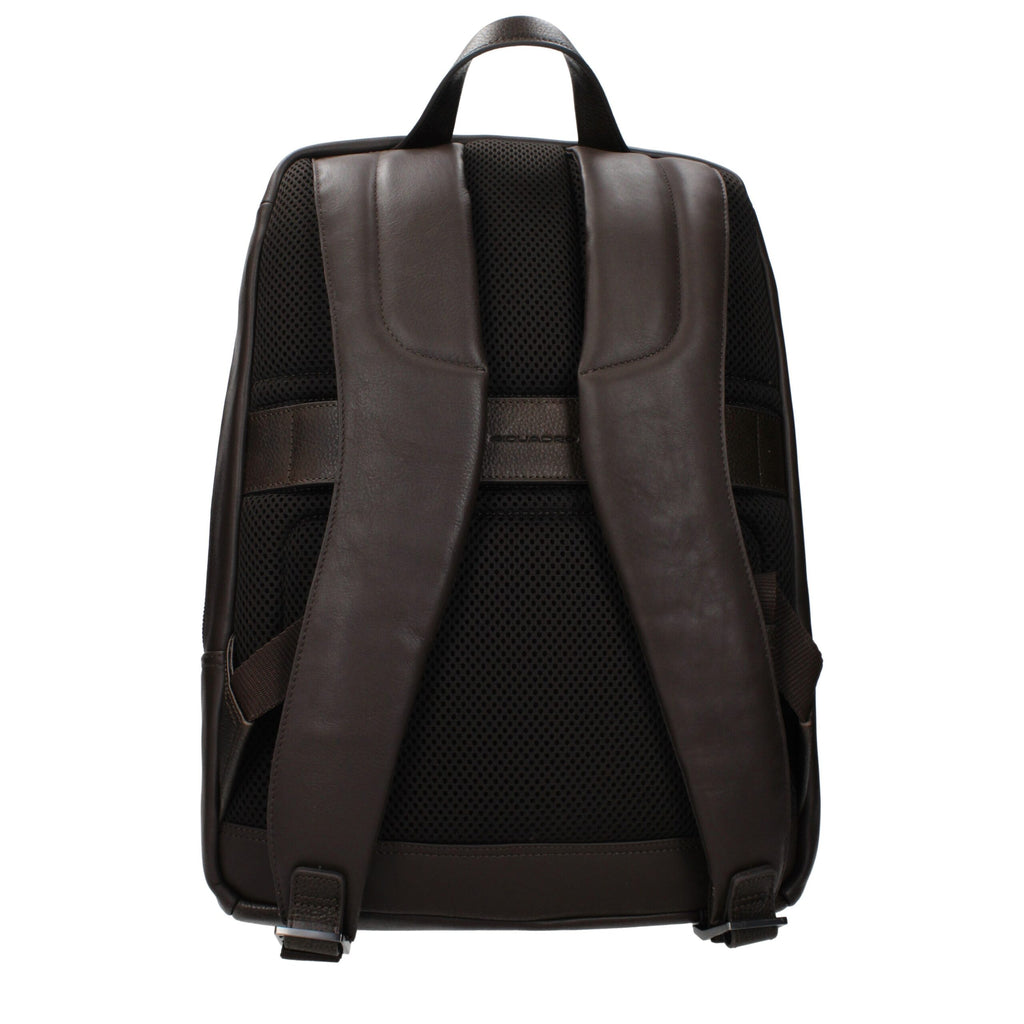 Piquadro Brauner Lederrucksack