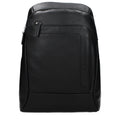 Piquadro Schwarzer Lederrucksack