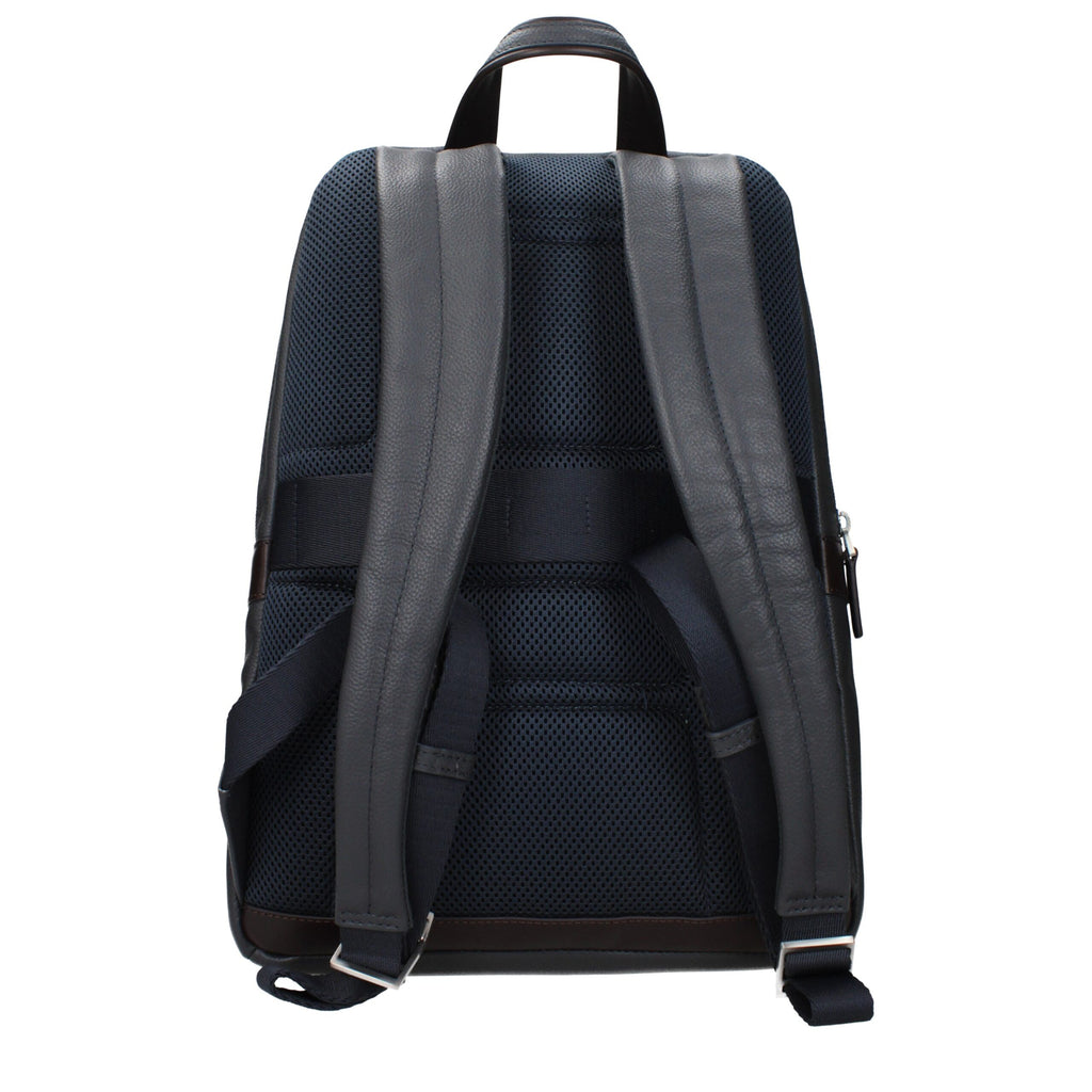 Piquadro Grauer Lederrucksack