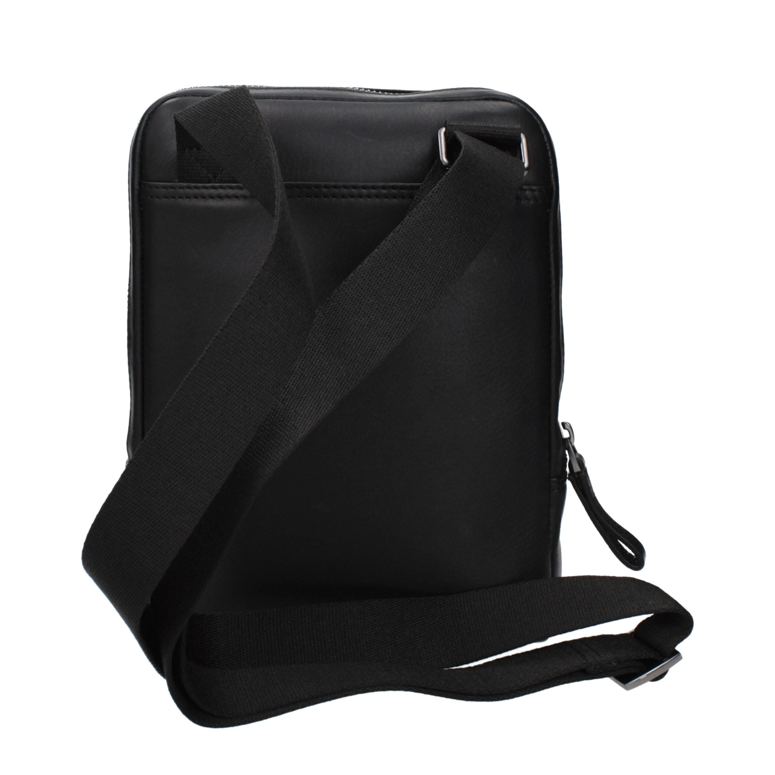 Piquadro Schwarze Leder Umhängetasche