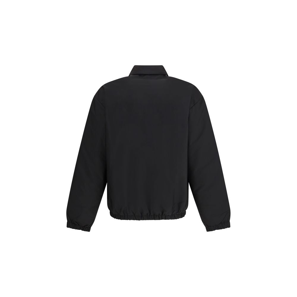 Prada Schwarze Jacke aus recyceltem Polyamid in voller Länge