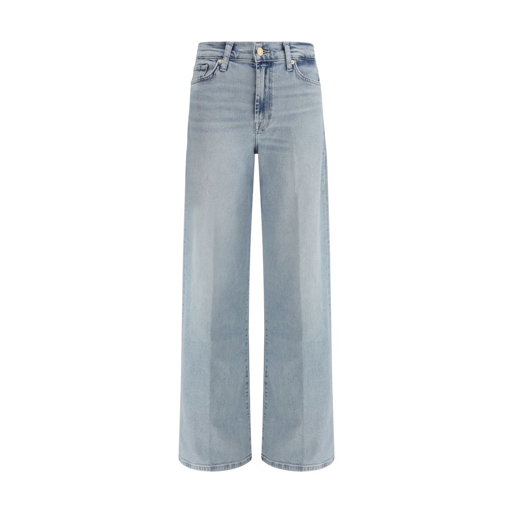 7FOR Blue Cotton Jeans in Relaxed Fit