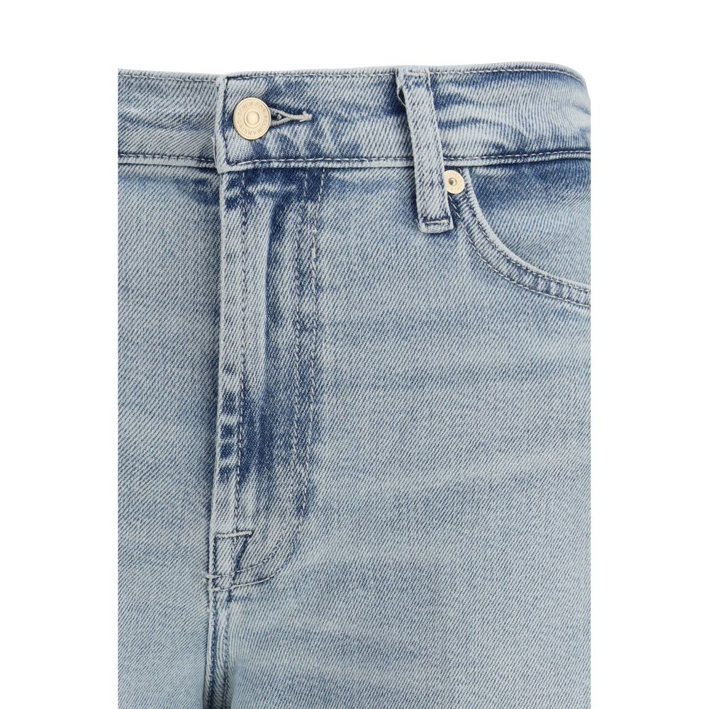 7FOR Blue Cotton Jeans in Relaxed Fit