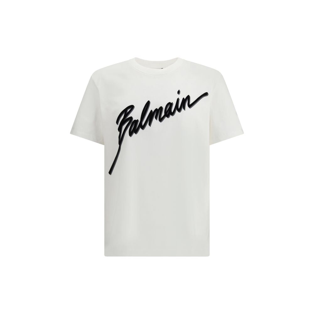 Balmain Weißes Baumwoll-T-Shirt