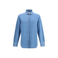 Brunello Cucinelli Blaues Denim-Hemd