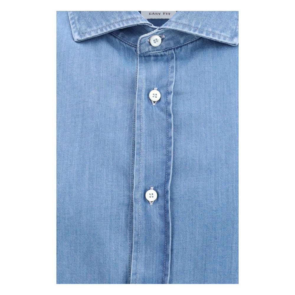Brunello Cucinelli Blaues Denim-Hemd